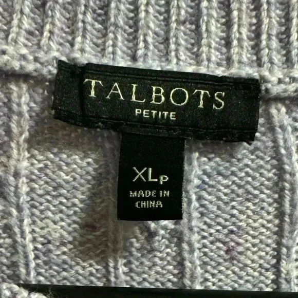 Talbots Cable Knit Lavender Sweater Size XL Petite - Picture 3 of 4